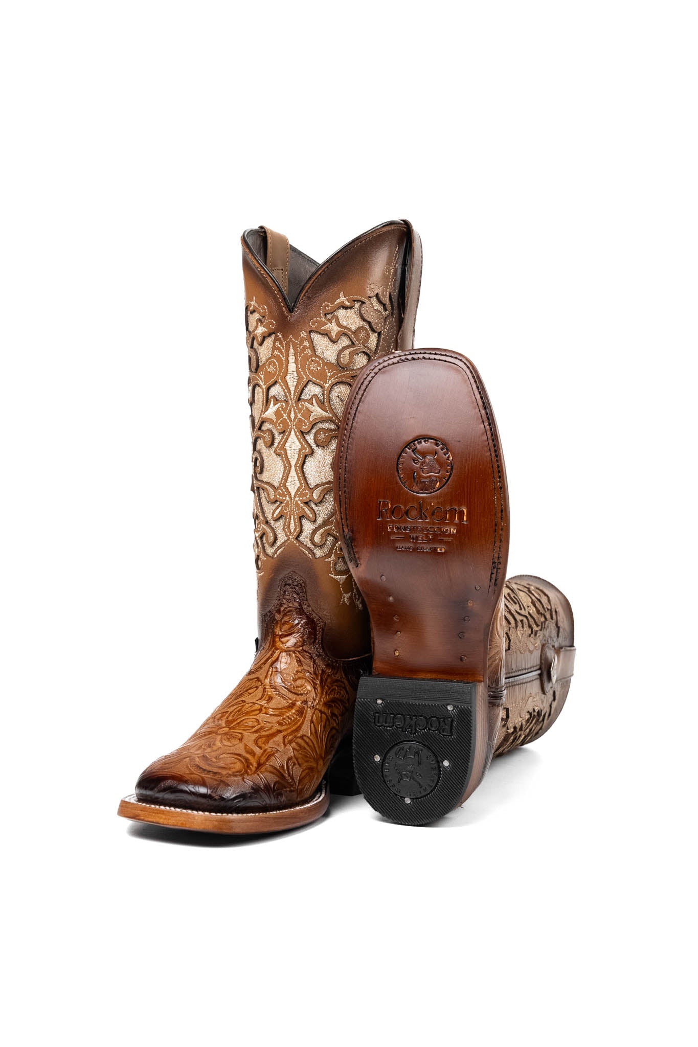 Alma Flor De Luz Square Toe Cowgirl Boot