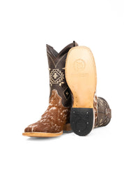 Men's Cowhide Square Toe Cowboy Boot Size 8.5 Box NM98
