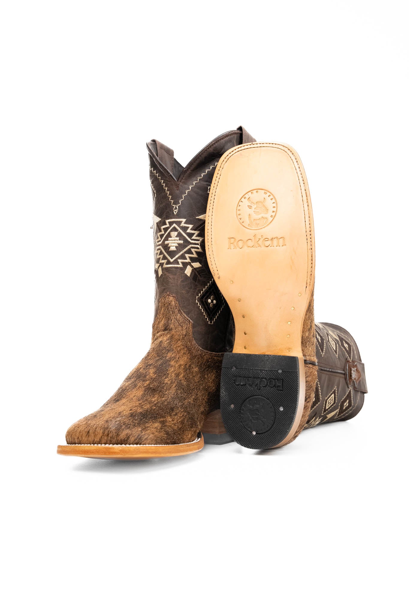 Men's Cowhide Square Toe Cowboy Boot Size 9 Box NM99