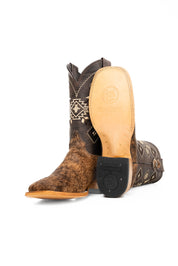 Men's Cowhide Square Toe Cowboy Boot Size 9 Box NM100