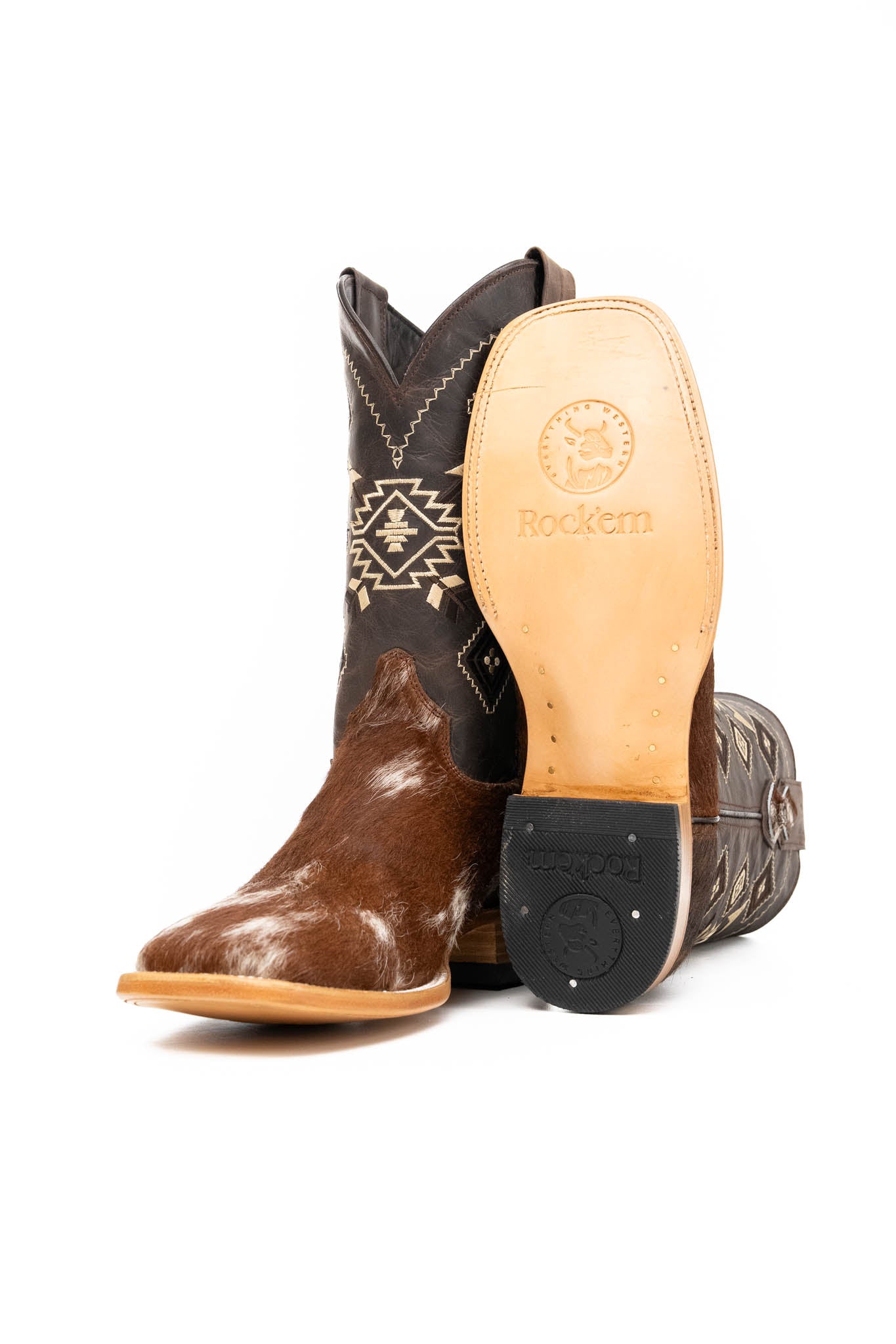 Men's Cowhide Square Toe Cowboy Boot Size 10 Box NM104
