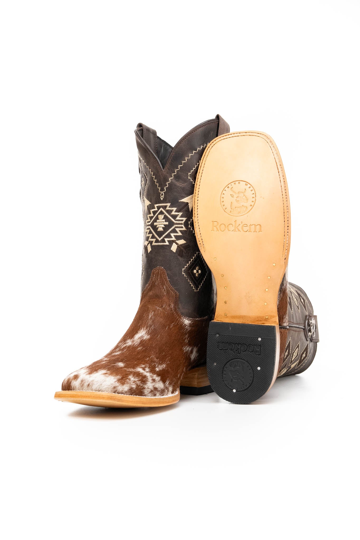 Men's Cowhide Square Toe Cowboy Boot Size 10.5 Box NM106