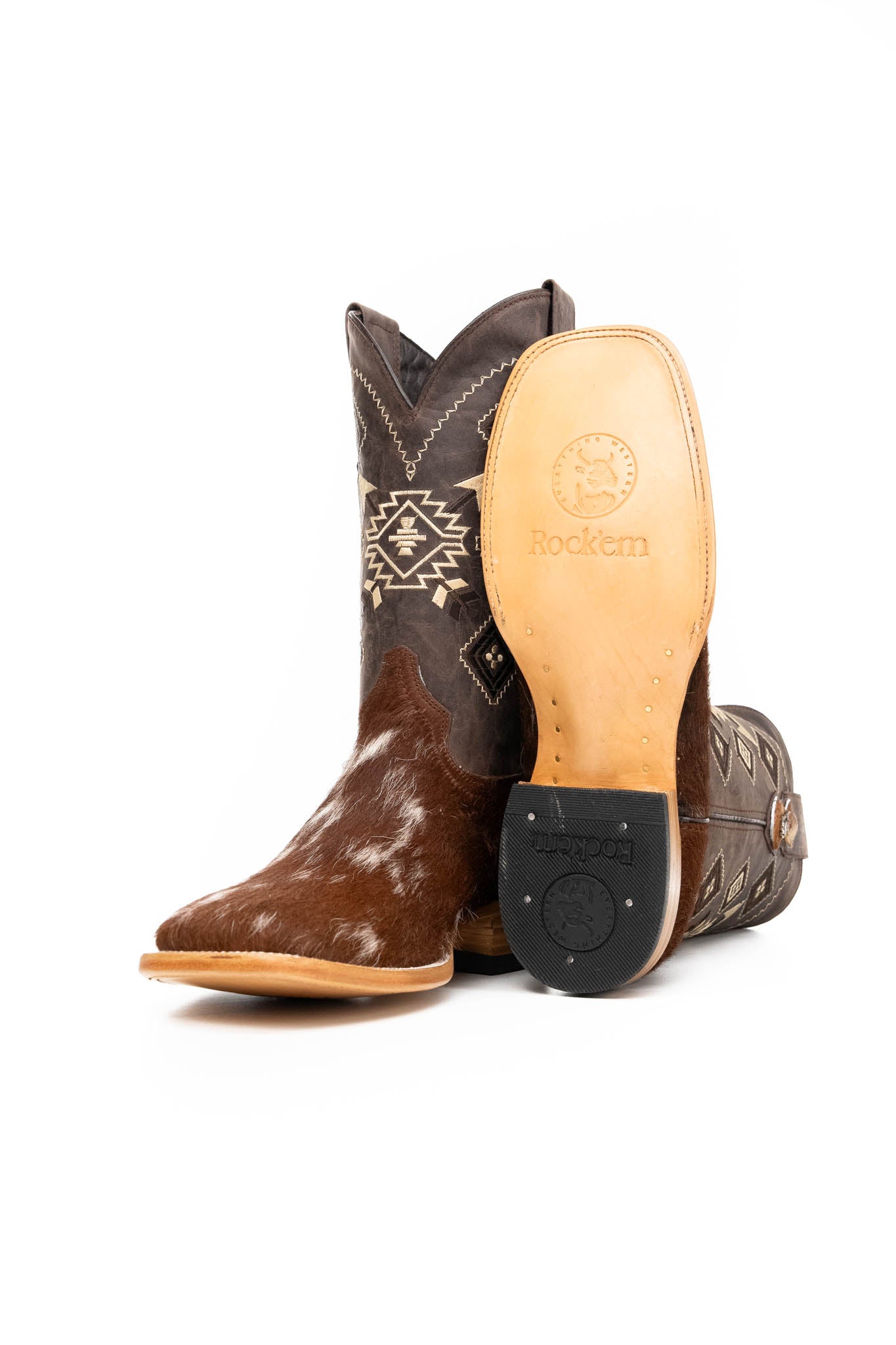 Men's Cowhide Square Toe Cowboy Boot Size 11 Box NM107