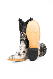 Men's Cowhide Square Toe Cowboy Boot Size 7 Box NM71