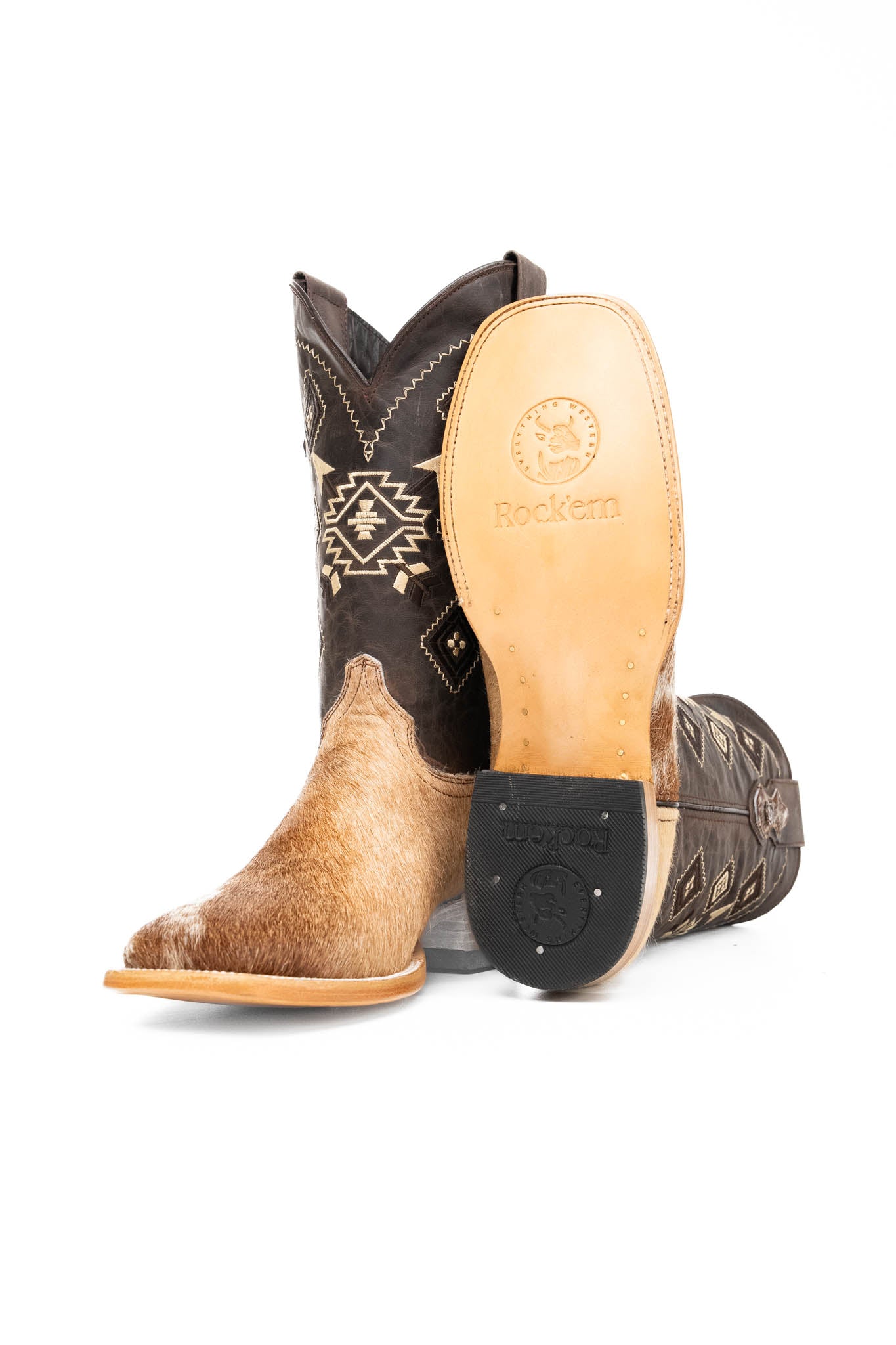 Men's Cowhide Square Toe Cowboy Boot Size 12 Box NM111