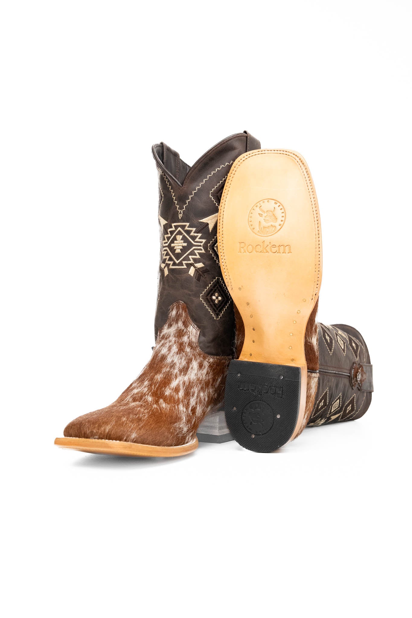 Men's Cowhide Square Toe Cowboy Boot Size 12 Box NM112
