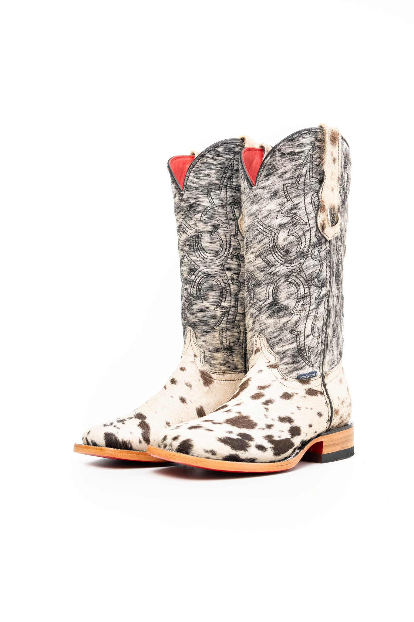 Katherine Cowhide Red Bottom Square Toe Cowgirl Boot Size 5 Box NW39