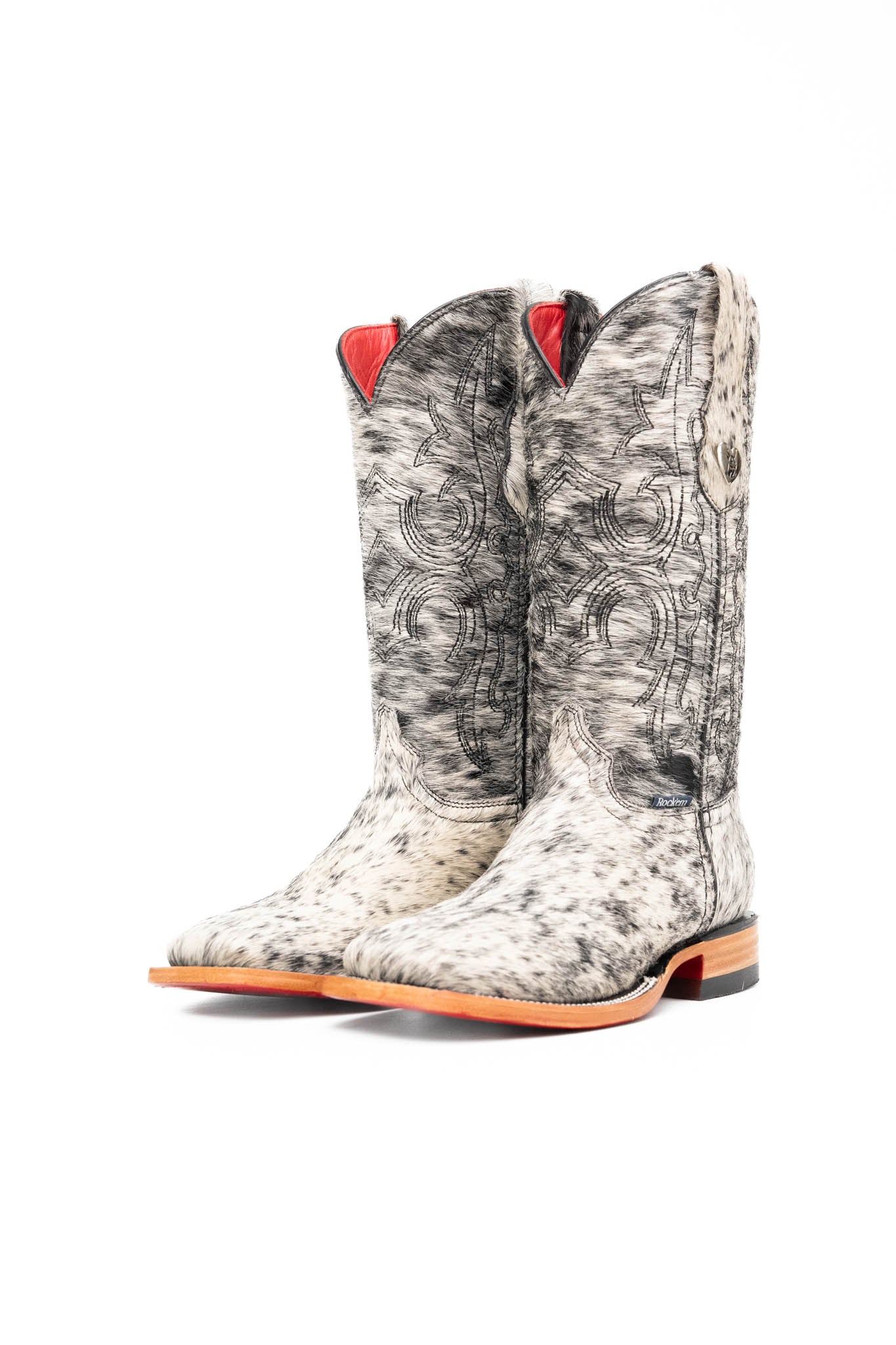 Katherine Cowhide Red Bottom Square Toe Cowgirl Boot Size 5.5 Box NW42
