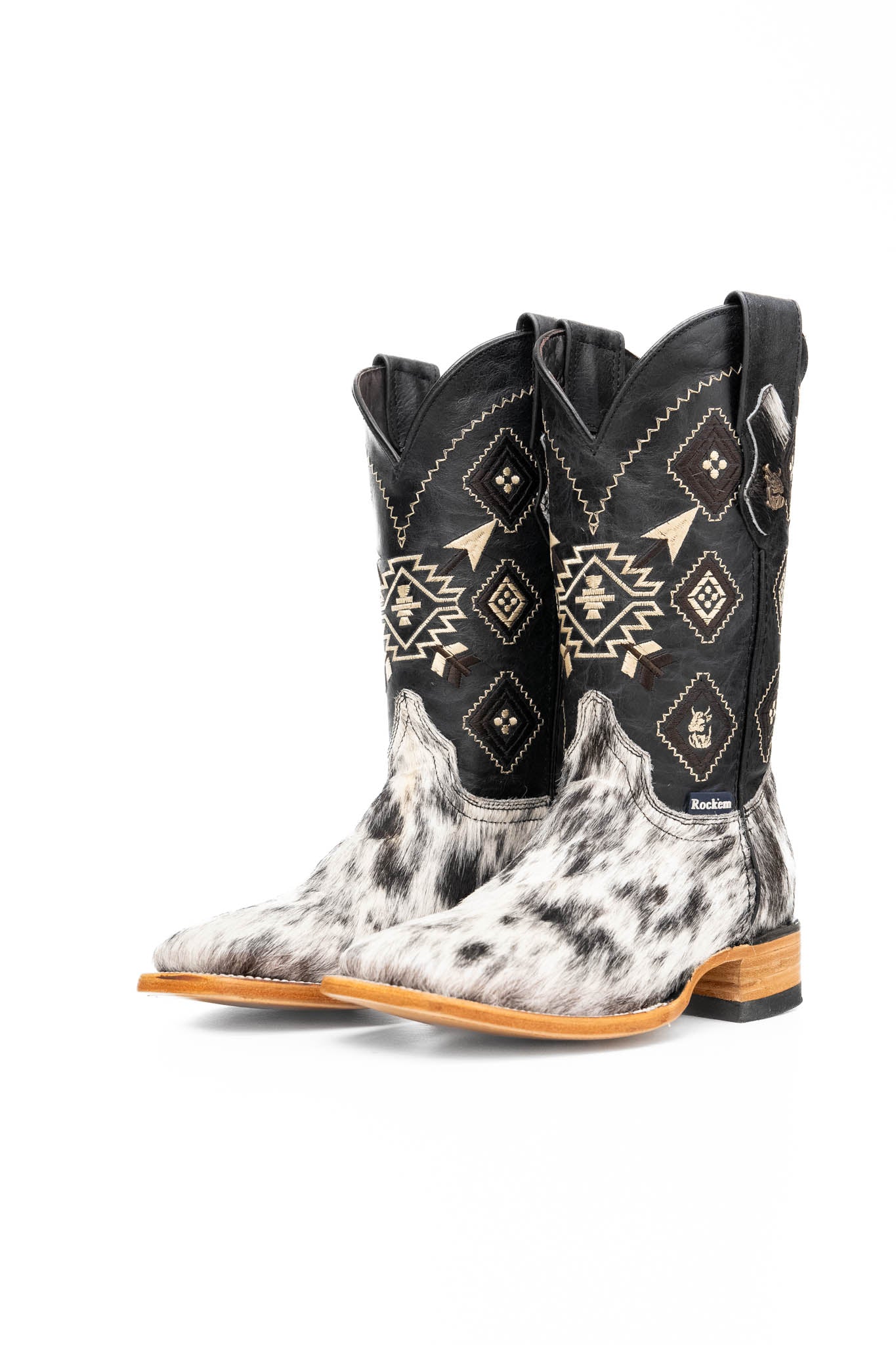 Men's Cowhide Square Toe Cowboy Boot Size 7.5 Box NM72