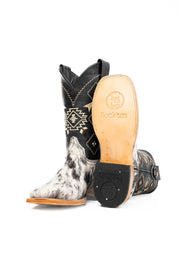 Men's Cowhide Square Toe Cowboy Boot Size 7.5 Box NM72