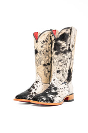 Katherine Cowhide Red Bottom Square Toe Cowgirl Boot Size 8 Box NW54