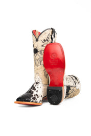 Katherine Cowhide Red Bottom Square Toe Cowgirl Boot Size 8 Box NW54