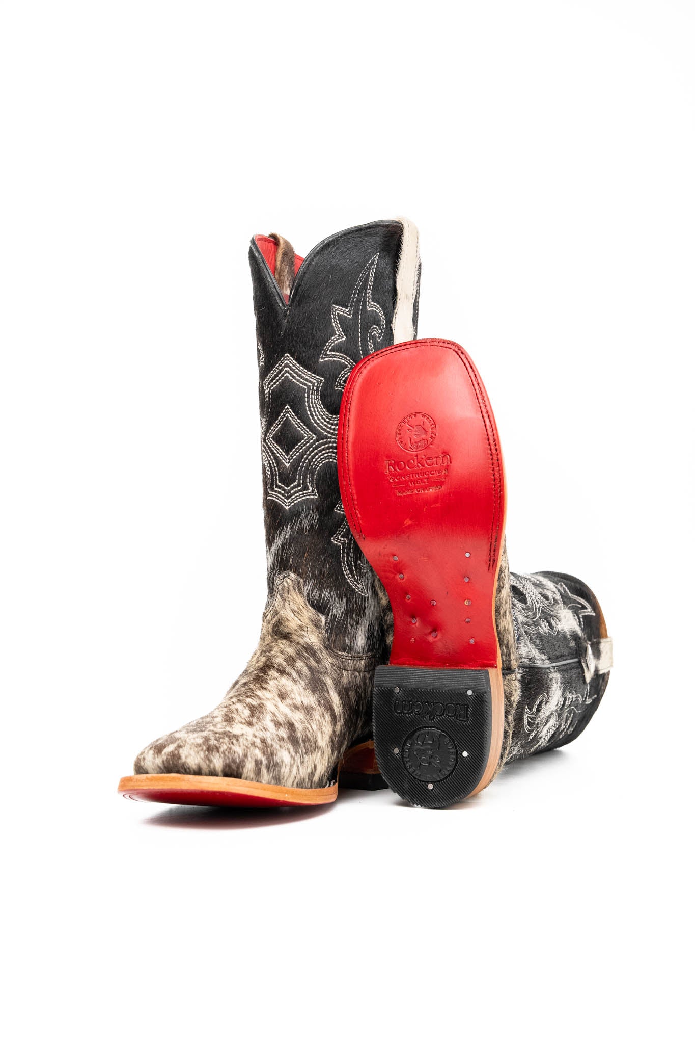 Katherine Cowhide Red Bottom Square Toe Cowgirl Boot Size 9 Box NW60