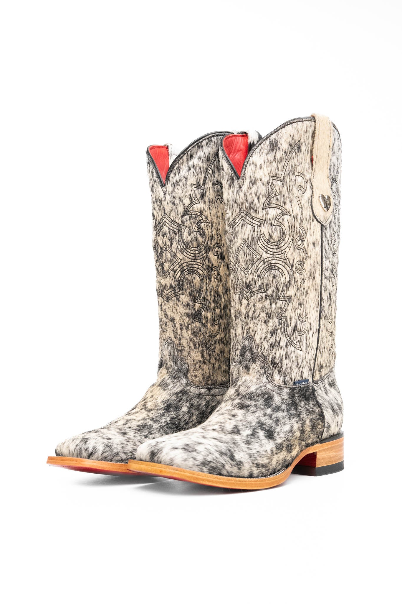 Katherine Cowhide Red Bottom Square Toe Cowgirl Boot Size 9 Box NW61