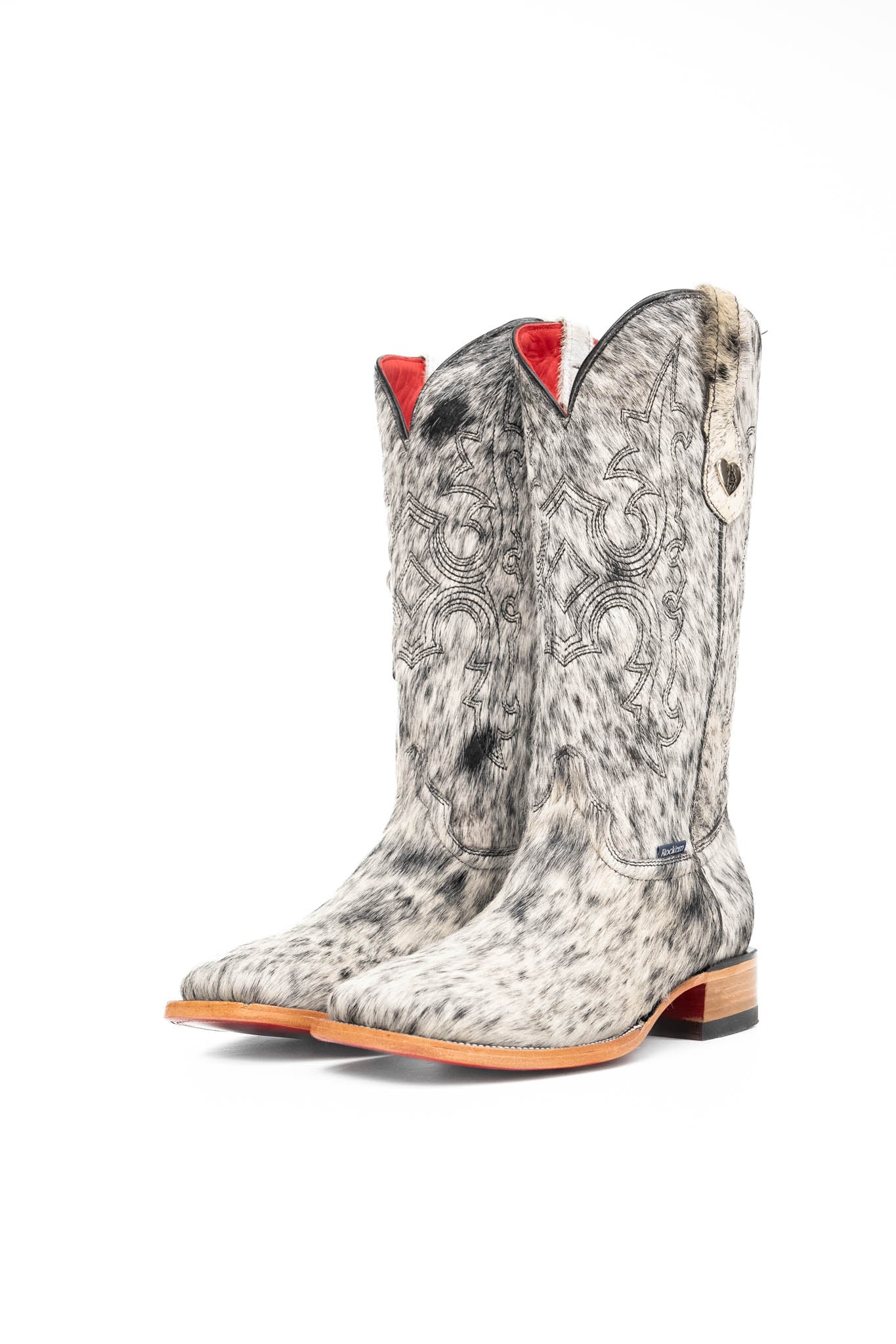 Katherine Cowhide Red Bottom Square Toe Cowgirl Boot Size 10 Box NW64
