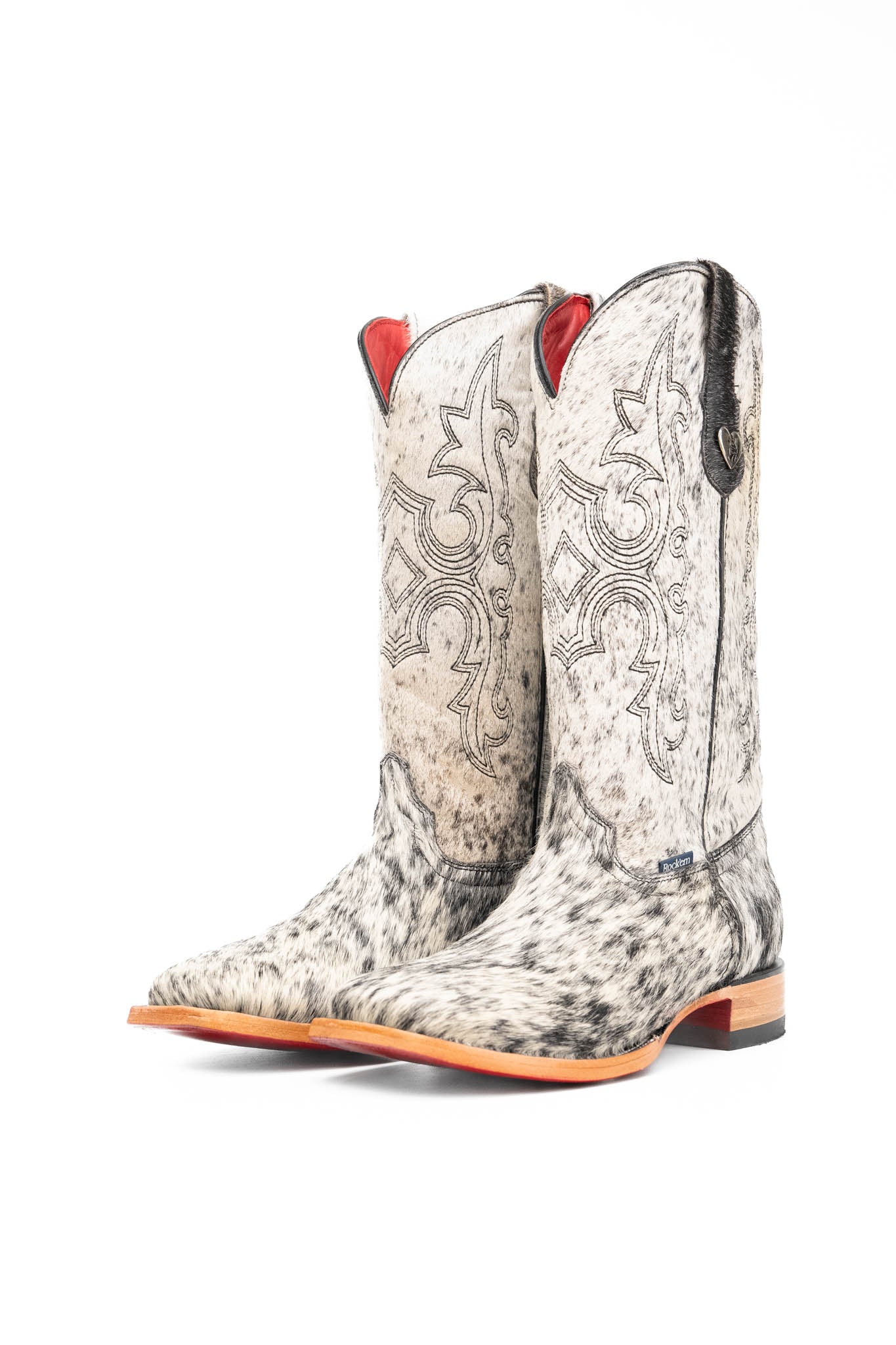 Katherine Cowhide Red Bottom Square Toe Cowgirl Boot Size 10 Box NW66