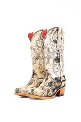 Katherine Snip Toe Cowhide Cowgirl Boot Size 5 Box NW67