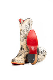 Katherine Snip Toe Cowhide Cowgirl Boot Size 5 Box NW67