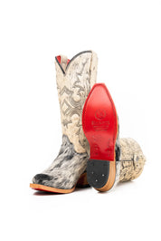 Katherine Snip Toe Cowhide Cowgirl Boot Size 5 Box NW68