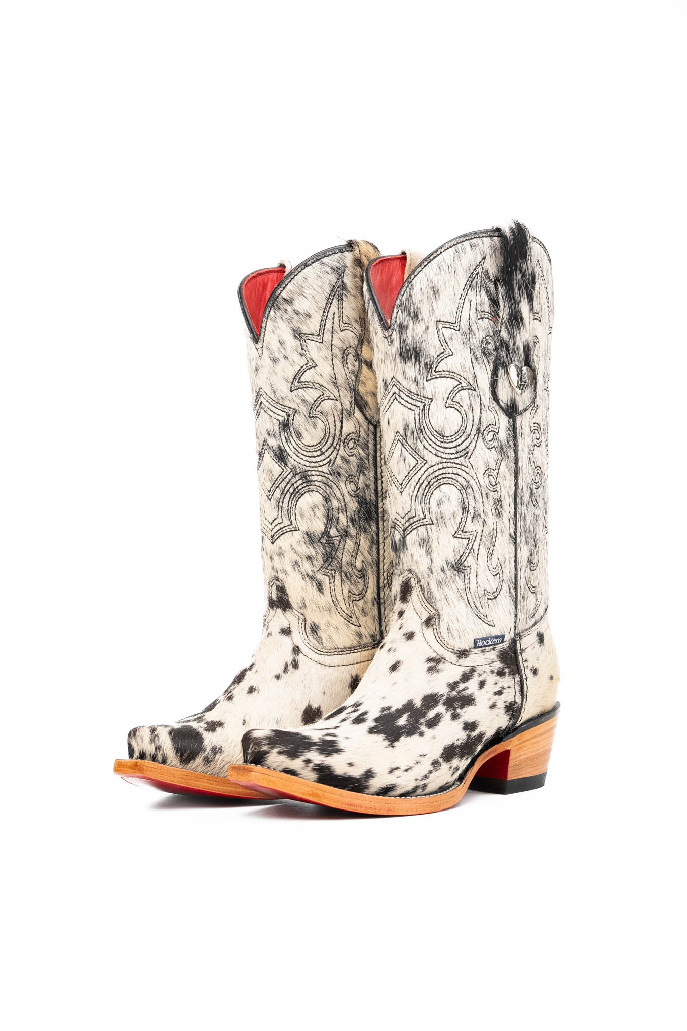 Katherine Snip Toe Cowhide Cowgirl Boot Size 5.5 Box NW70
