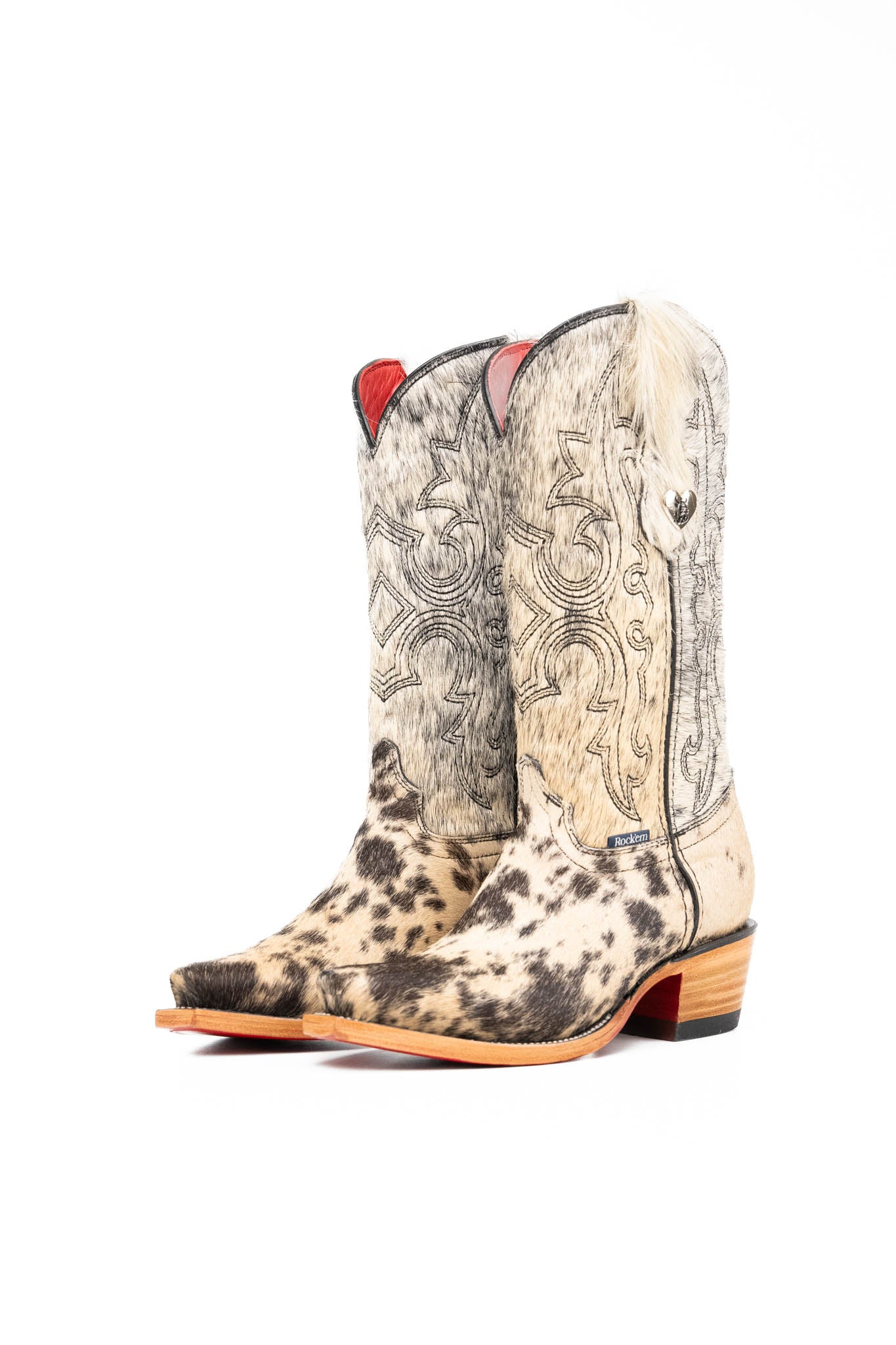 Katherine Snip Toe Cowhide Cowgirl Boot Size 5.5 Box NW71