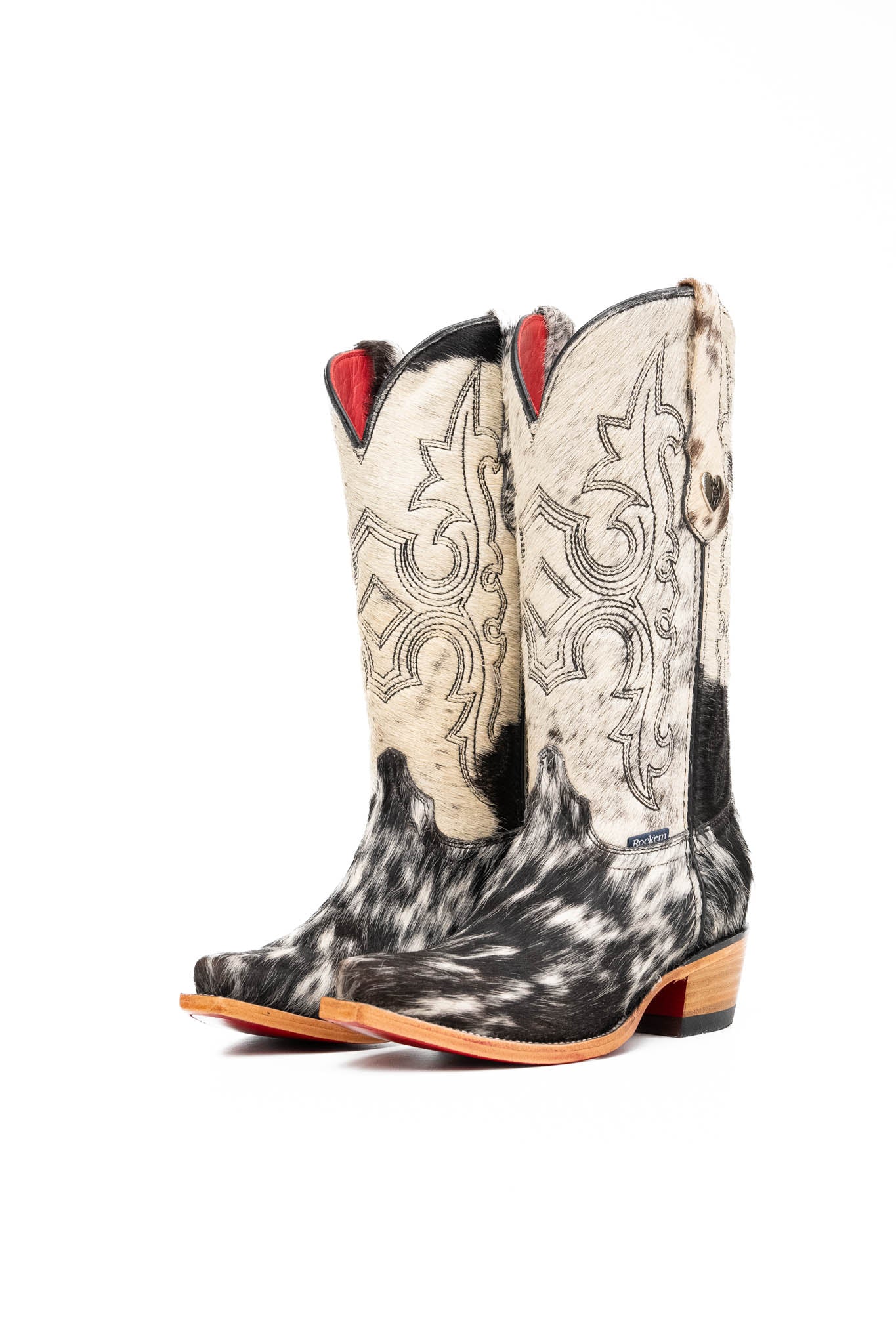 Katherine Snip Toe Cowhide Cowgirl Boot Size 6 Box NW72