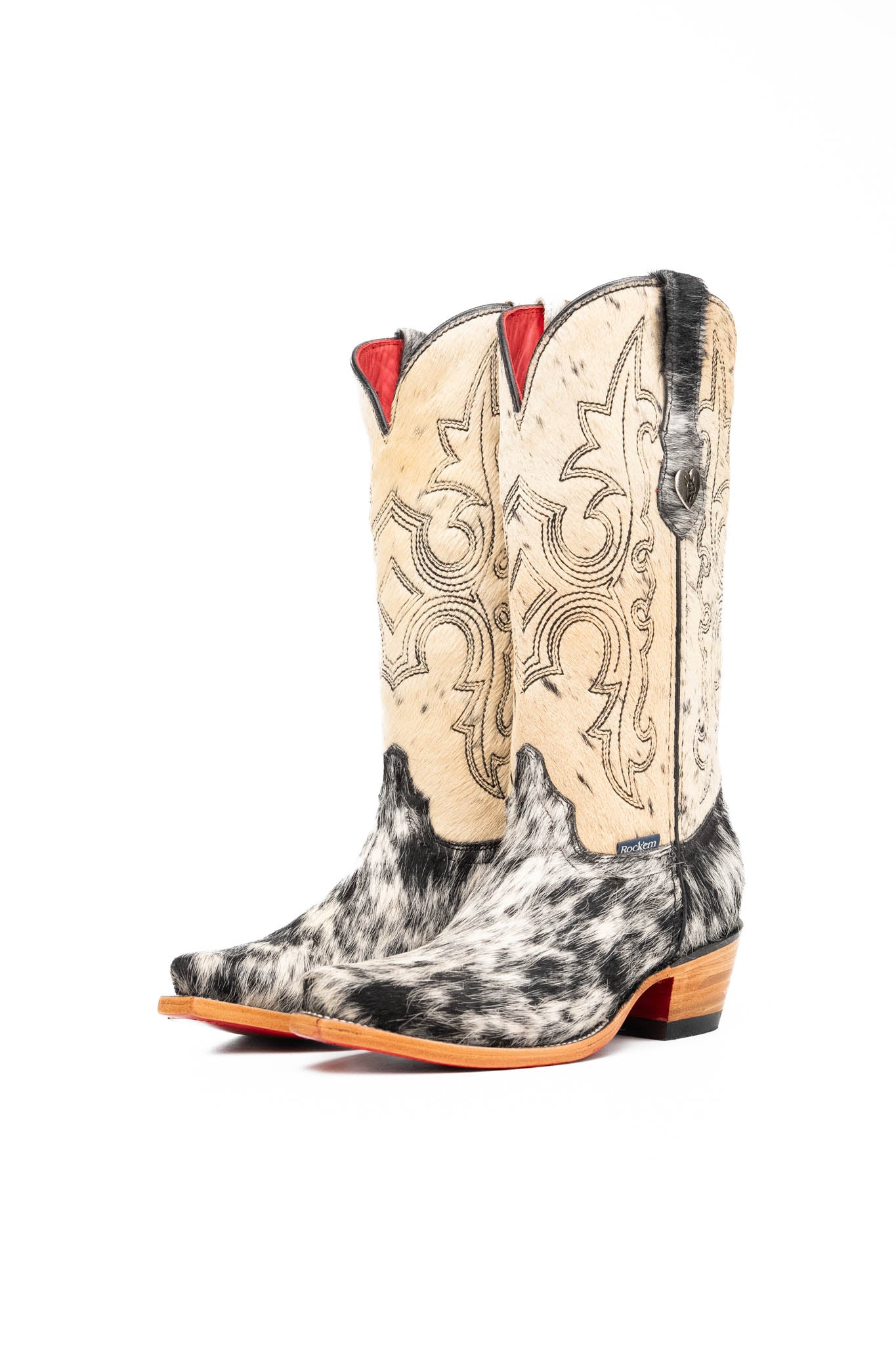 Katherine Snip Toe Cowhide Cowgirl Boot Size 5.5 Box NW73