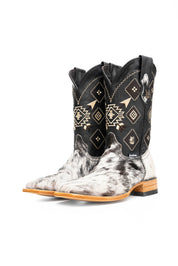 Men's Cowhide Square Toe Cowboy Boot Size 8 Box NM75