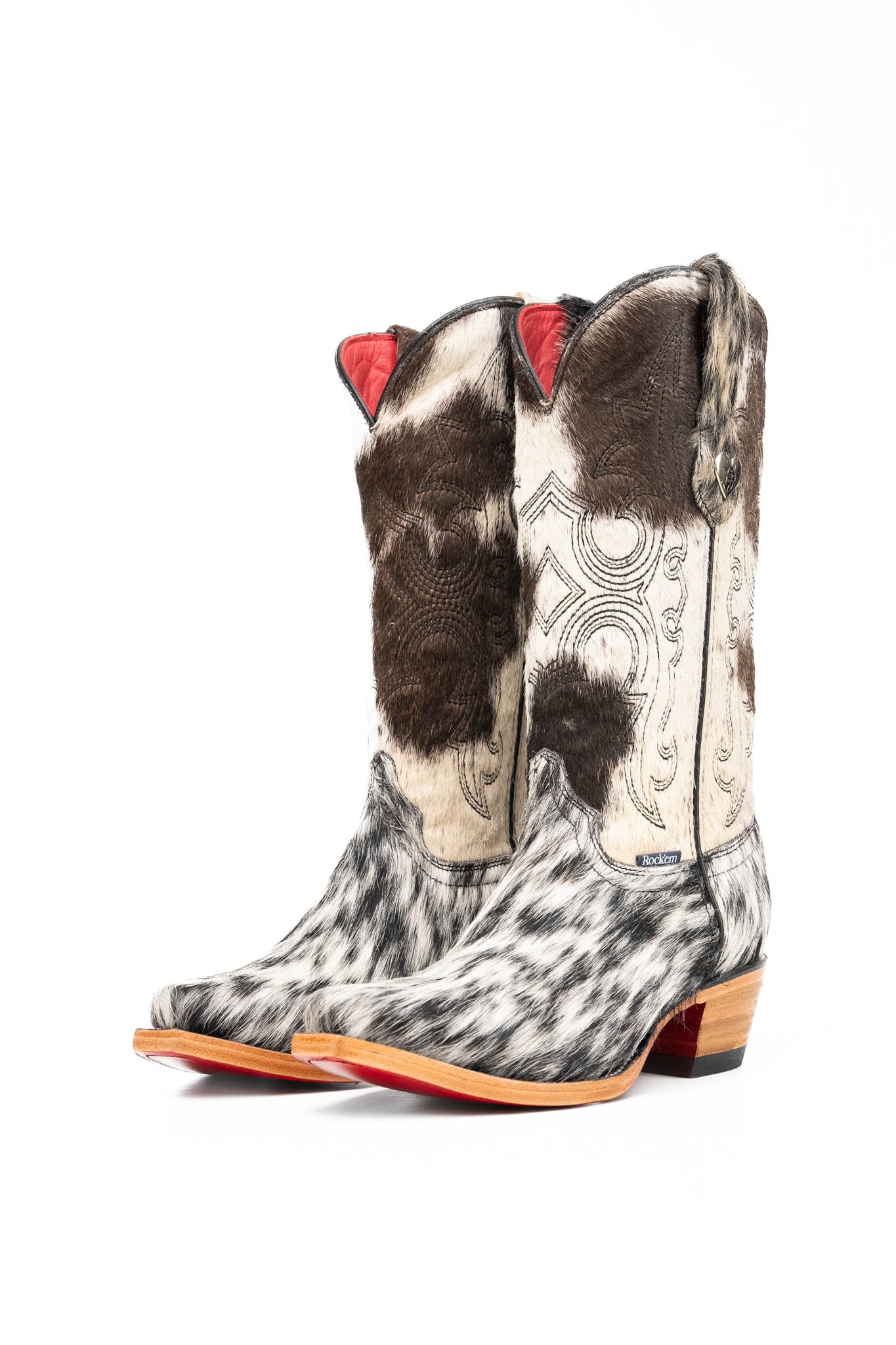 Katherine Snip Toe Cowhide Cowgirl Boot Size 6.5 Box NW75