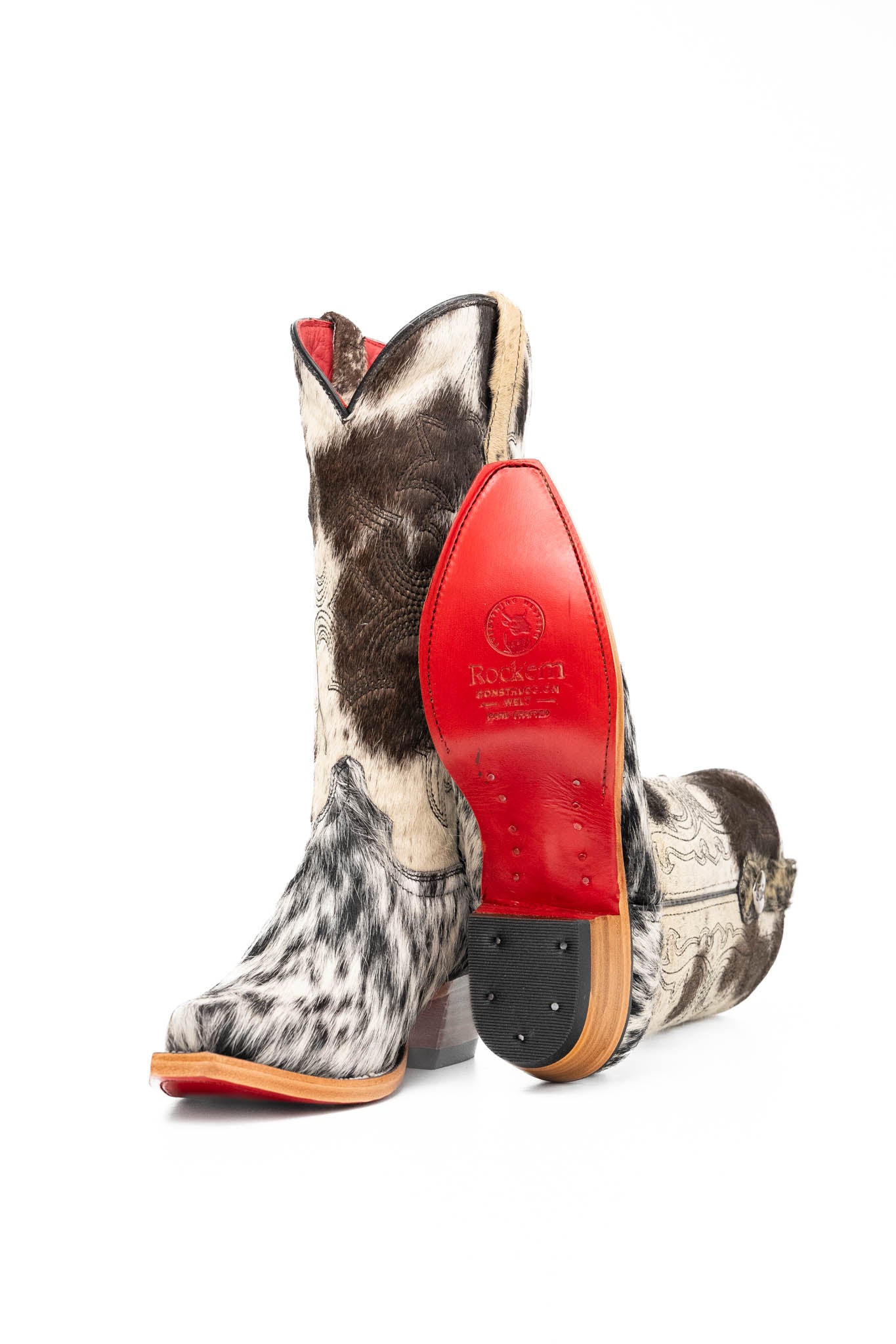 Katherine Snip Toe Cowhide Cowgirl Boot Size 6.5 Box NW75
