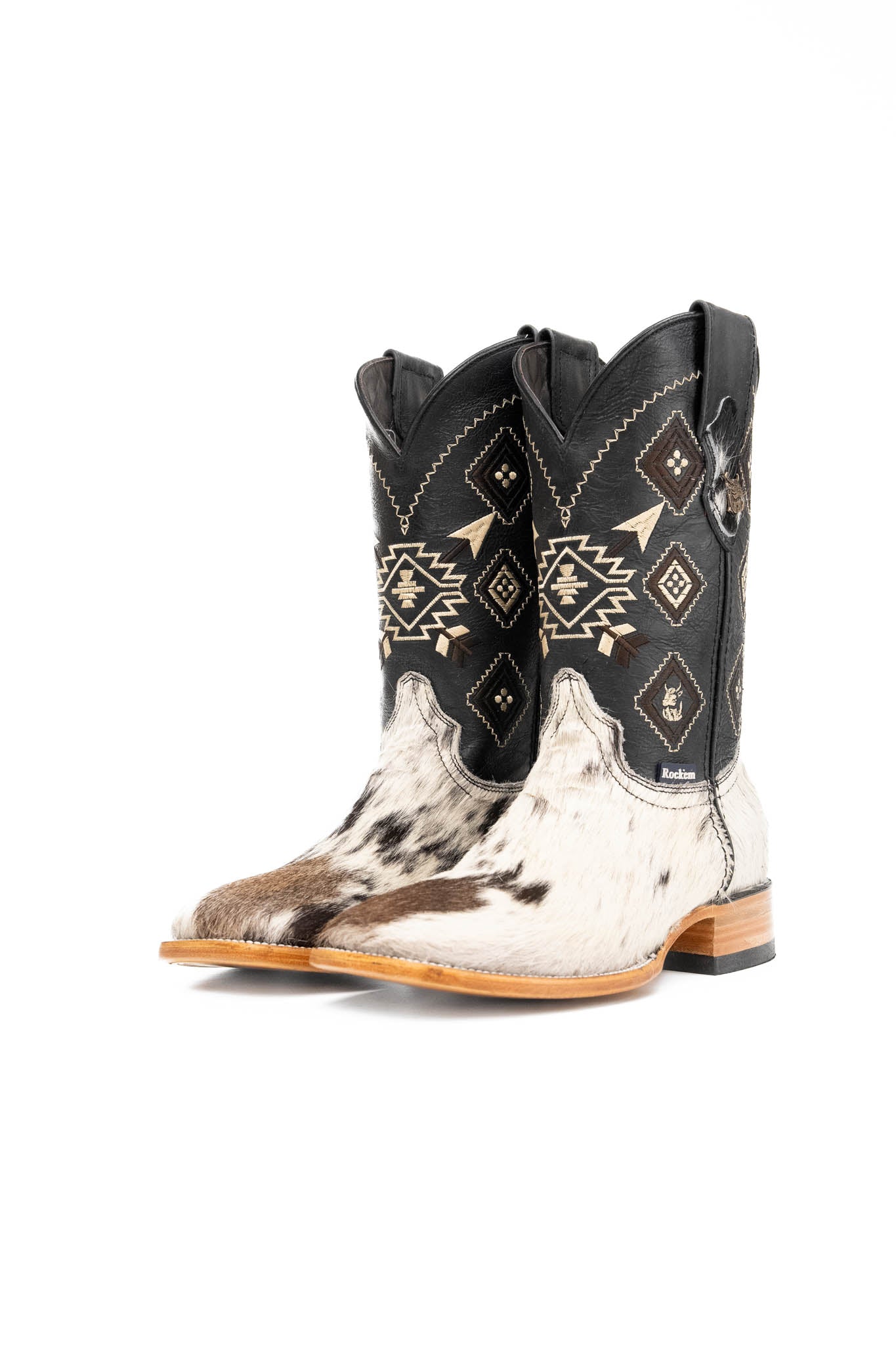 Men's Cowhide Square Toe Cowboy Boot Size 8.5 Box NM76