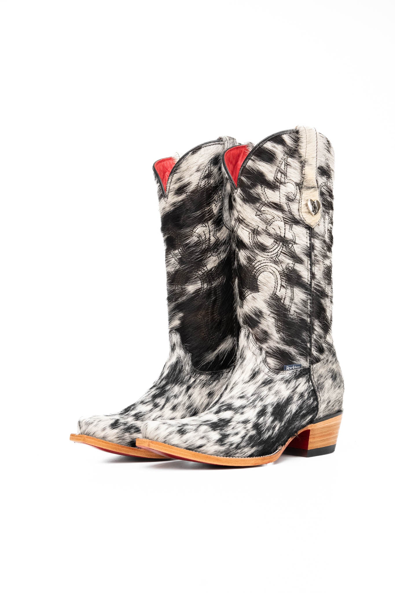 Katherine Snip Toe Cowhide Cowgirl Boot Size 8 Box NW84
