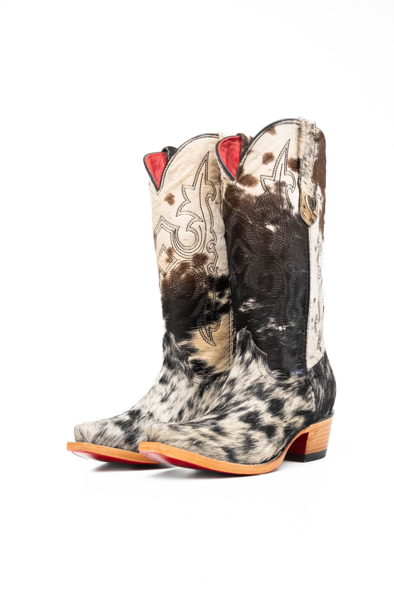 Katherine Snip Toe Cowhide Cowgirl Boot Size 8.5 Box NW85