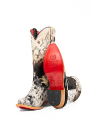 Katherine Snip Toe Cowhide Cowgirl Boot Size 8.5 Box NW85