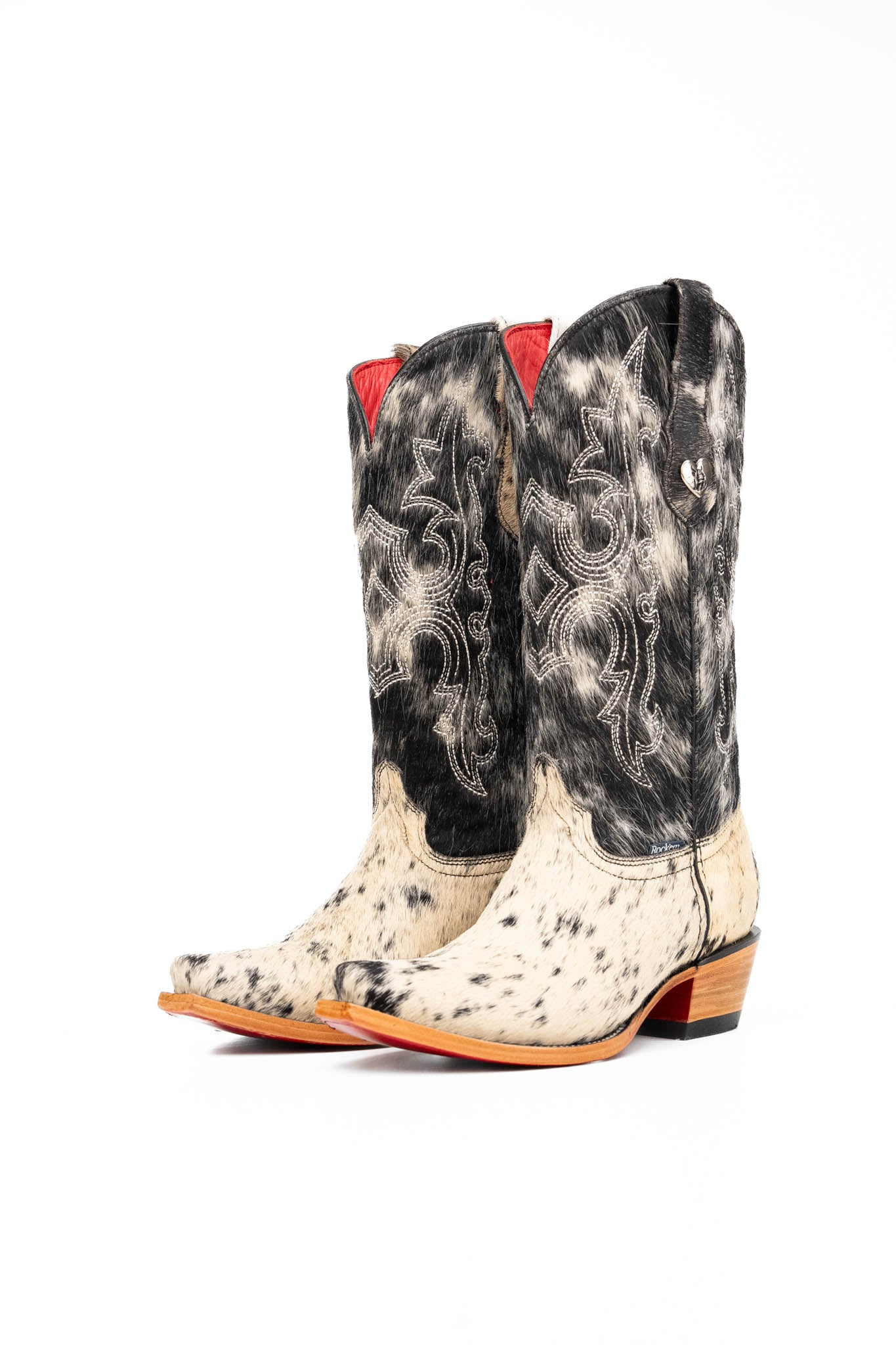 Katherine Snip Toe Cowhide Cowgirl Boot Size 8.5 Box NW86