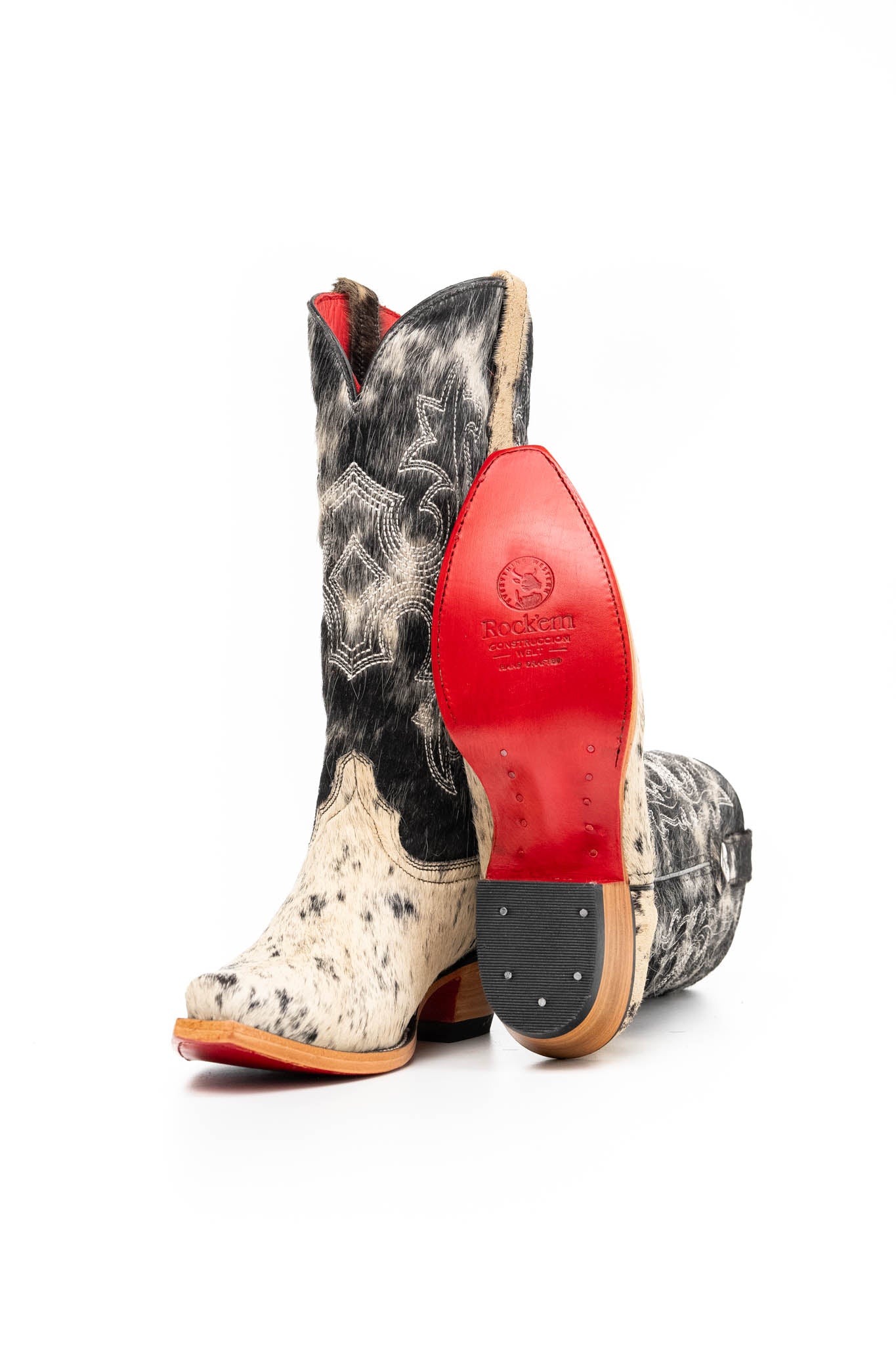 Katherine Snip Toe Cowhide Cowgirl Boot Size 8.5 Box NW86