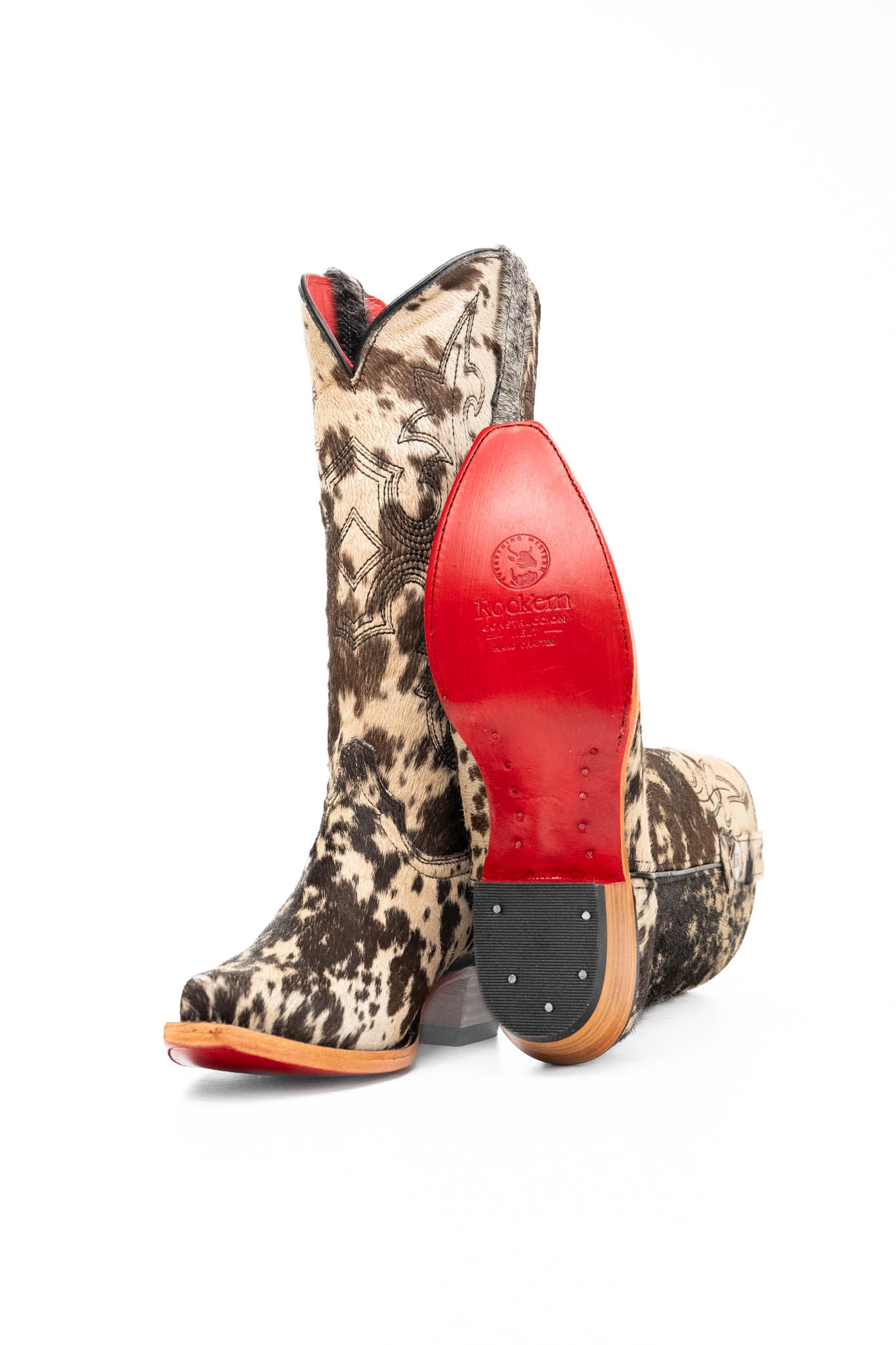 Katherine Snip Toe Cowhide Cowgirl Boot Size 9 Box NW87