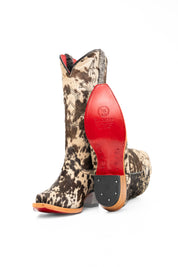 Katherine Snip Toe Cowhide Cowgirl Boot Size 9 Box NW87