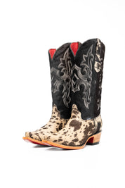 Katherine Snip Toe Cowhide Cowgirl Boot Size 9 Box NW88