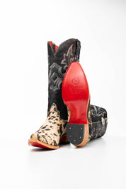 Katherine Snip Toe Cowhide Cowgirl Boot Size 9 Box NW88