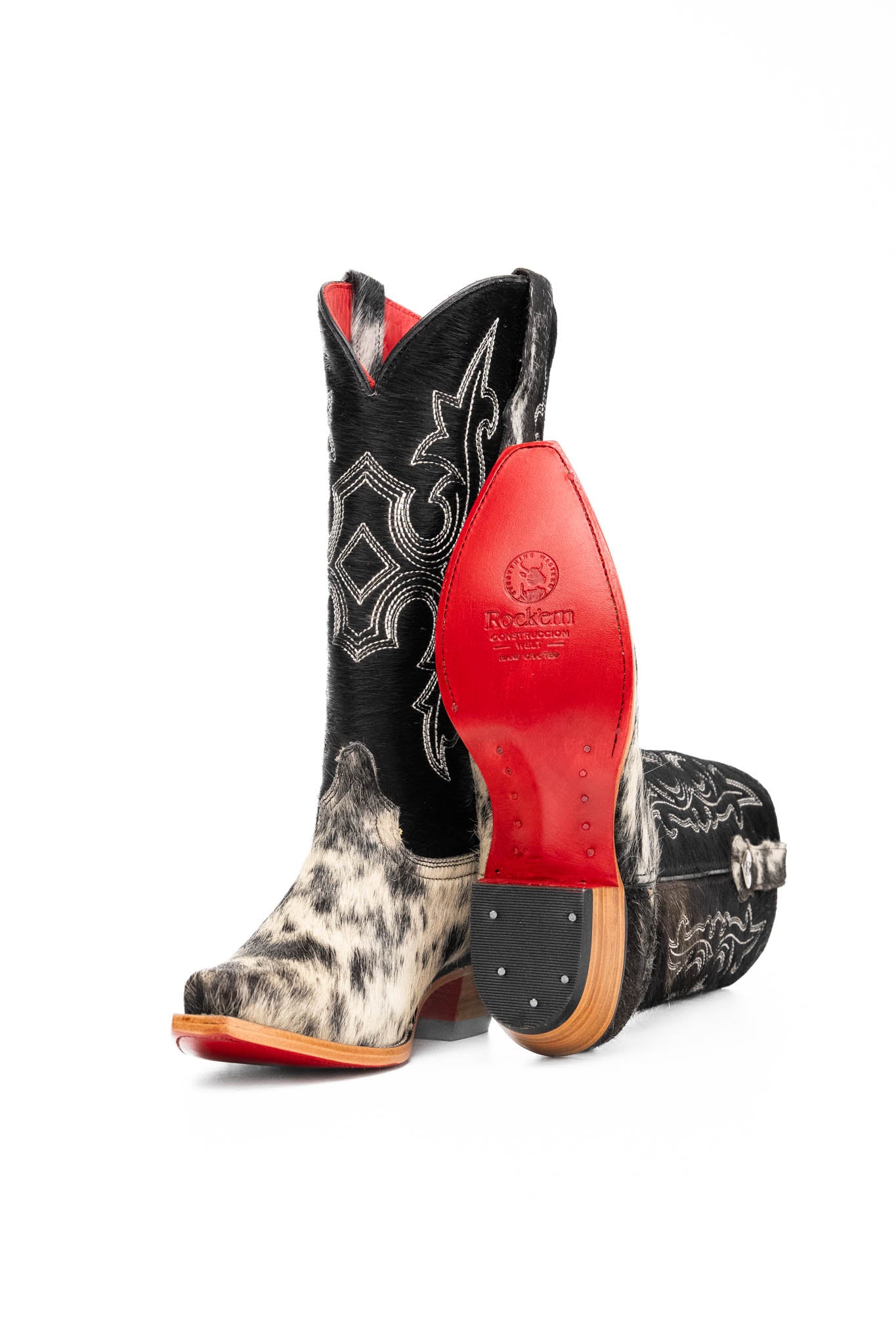 Katherine Snip Toe Cowhide Cowgirl Boot Size 9 Box NW89