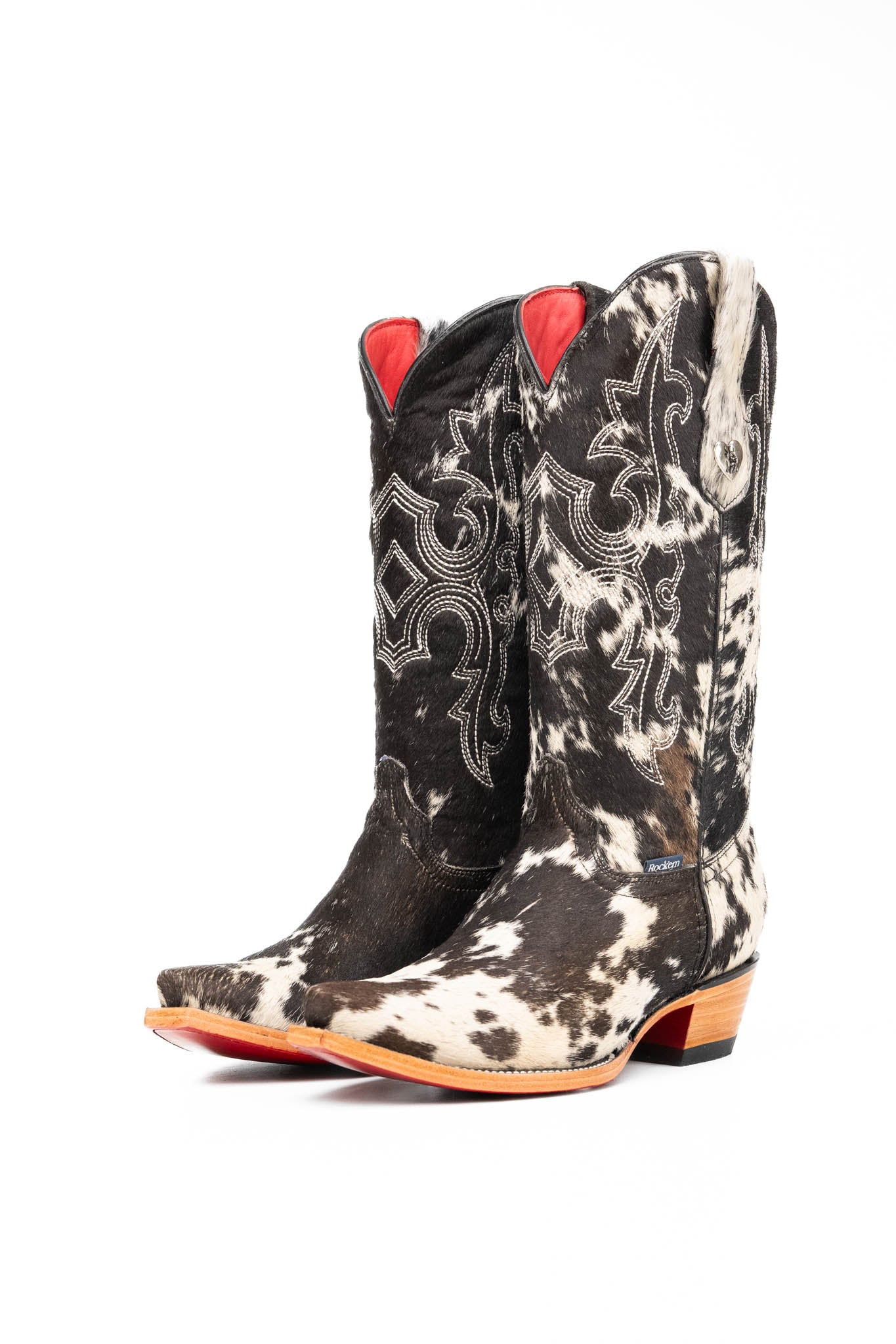 Katherine Snip Toe Cowhide Cowgirl Boot Size 9.5 Box NW90