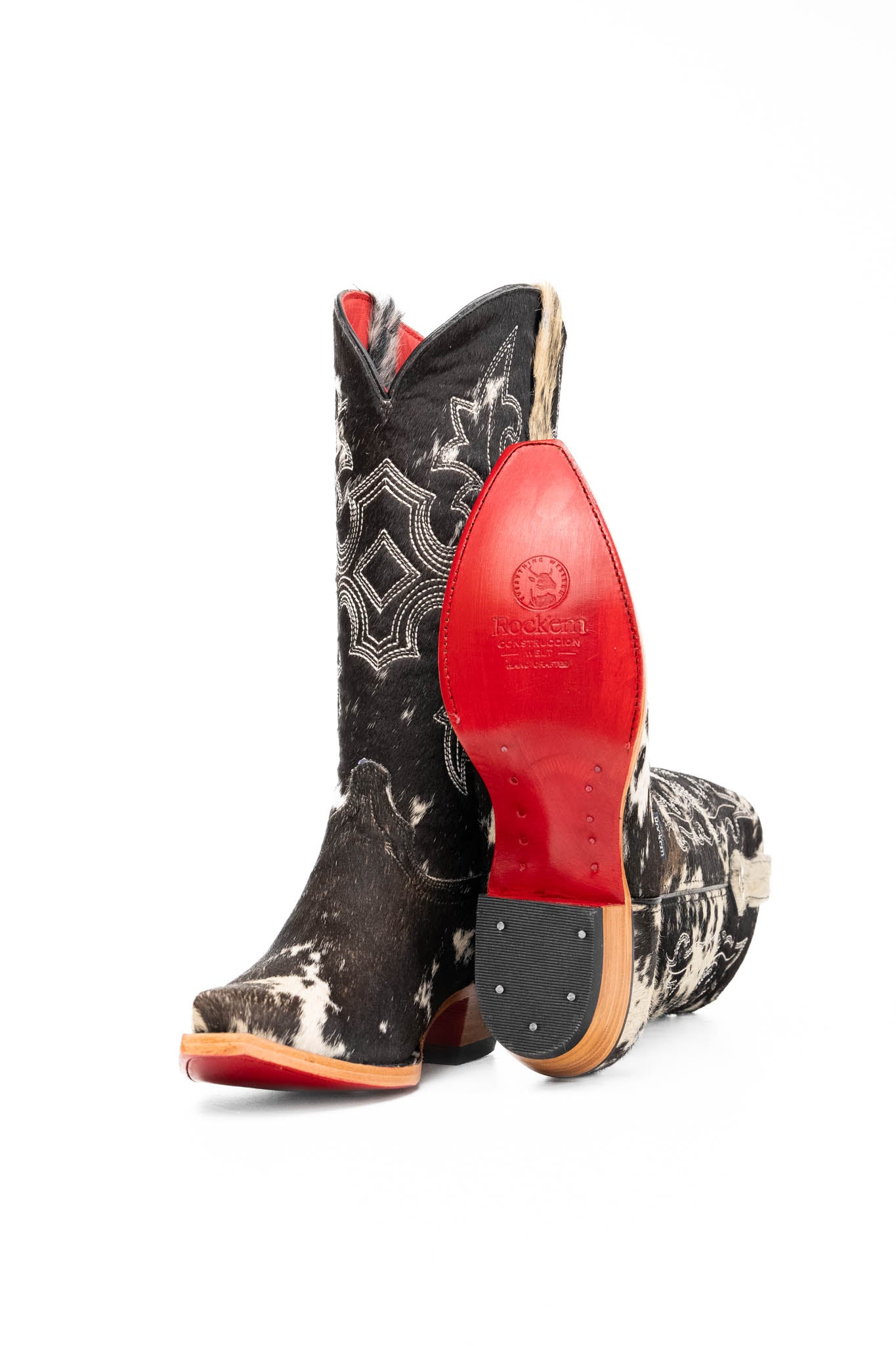 Katherine Snip Toe Cowhide Cowgirl Boot Size 9.5 Box NW90