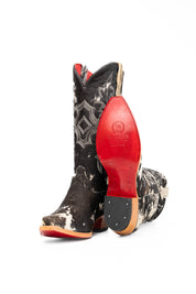 Katherine Snip Toe Cowhide Cowgirl Boot Size 9.5 Box NW90