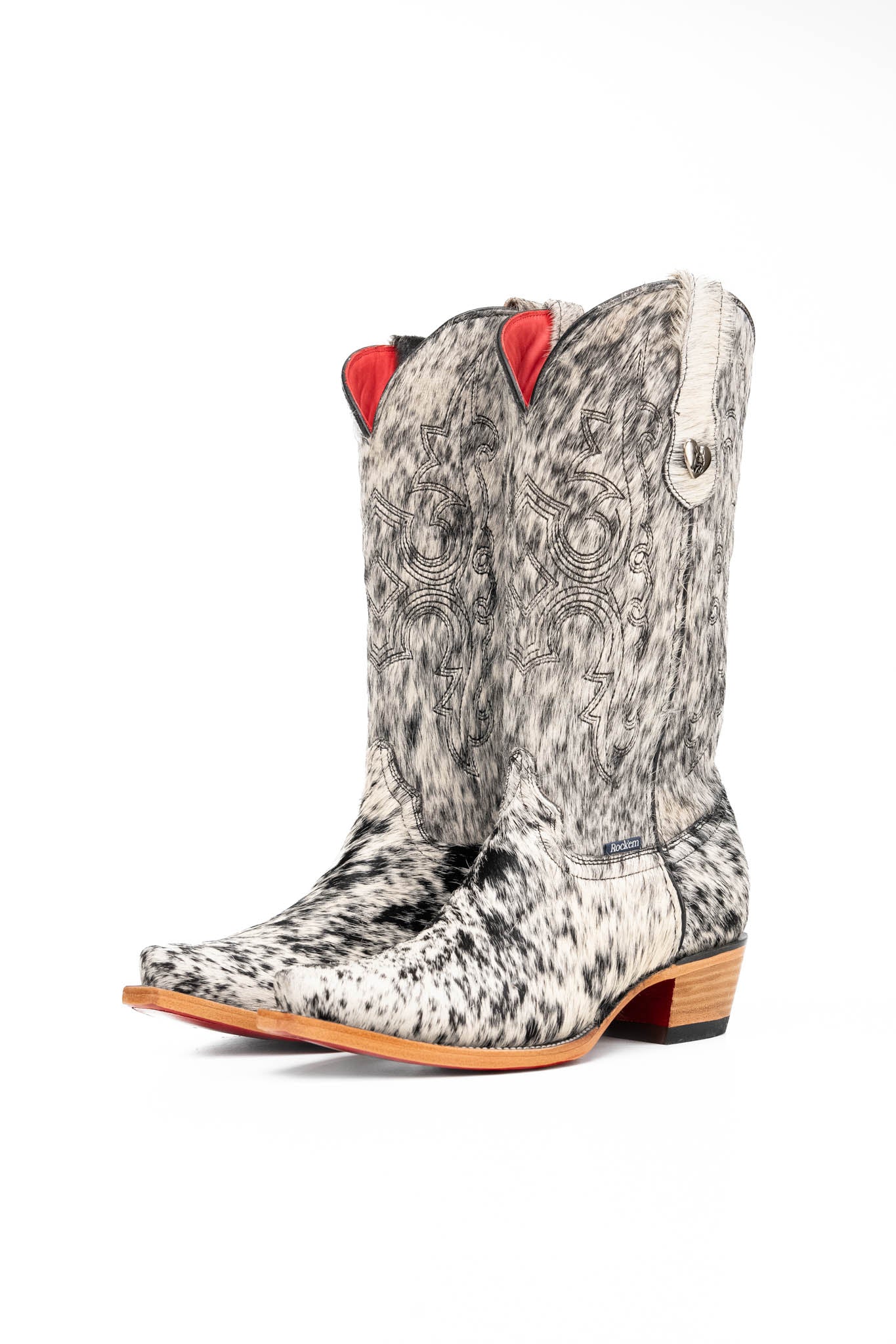 Katherine Snip Toe Cowhide Cowgirl Boot Size 9.5 Box NW91