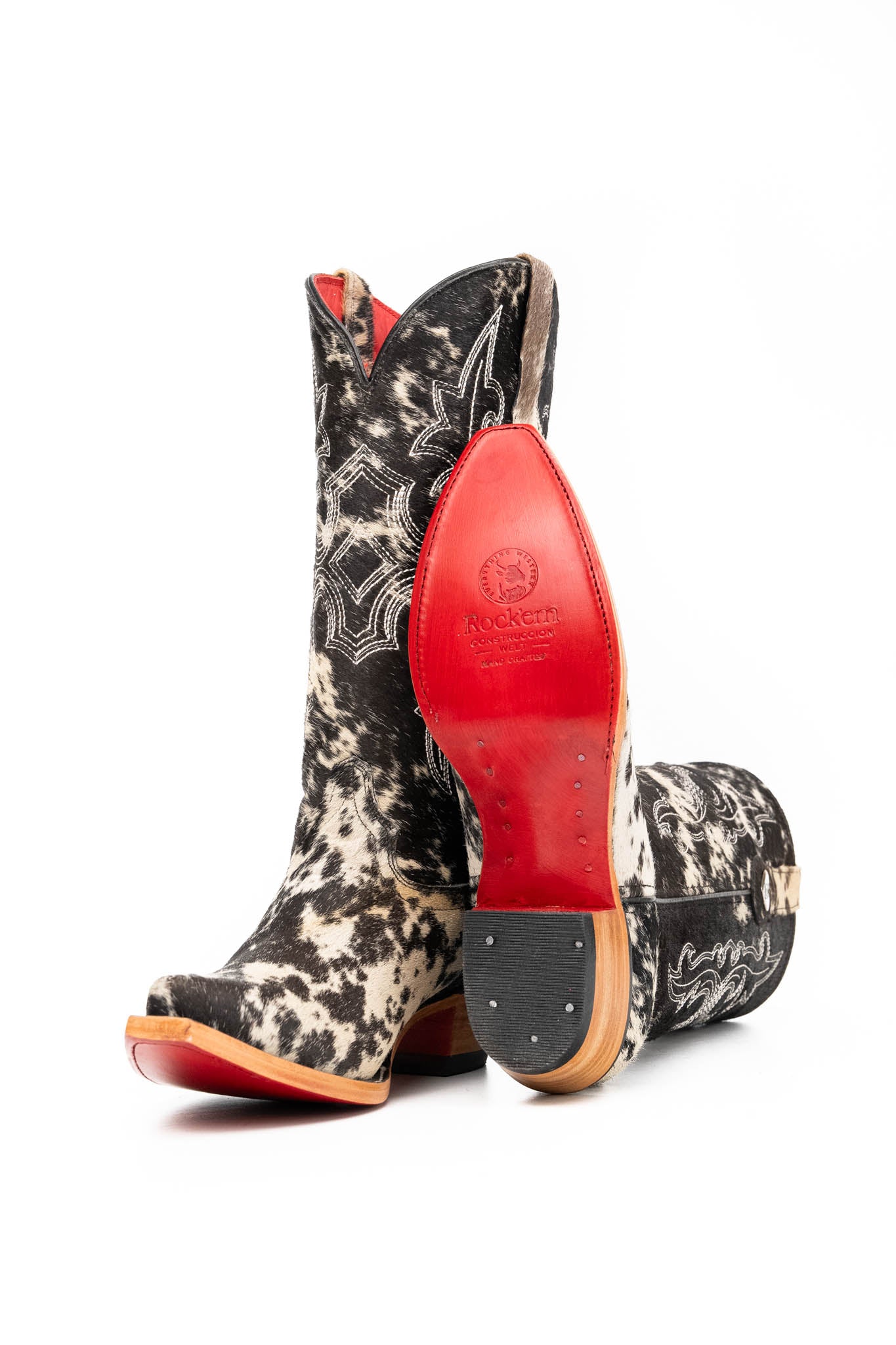 Katherine Snip Toe Cowhide Cowgirl Boot Size 10 Box NW92