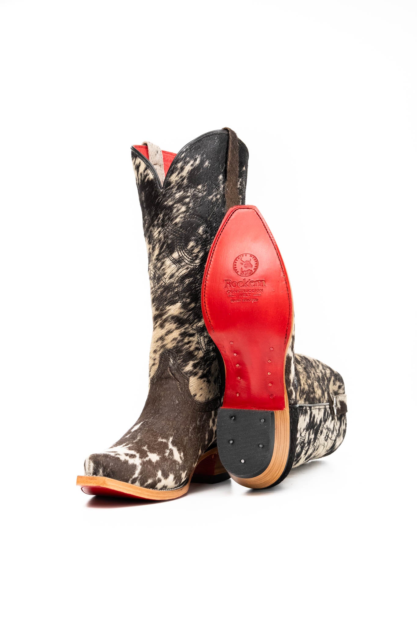 Katherine Snip Toe Cowhide Cowgirl Boot Size 10 Box NW93