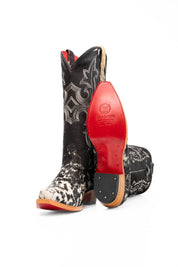 Katherine Snip Toe Cowhide Cowgirl Boot Size 10 Box NW94