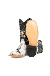 Men's Cowhide Square Toe Cowboy Boot Size 8.5 Box NM77