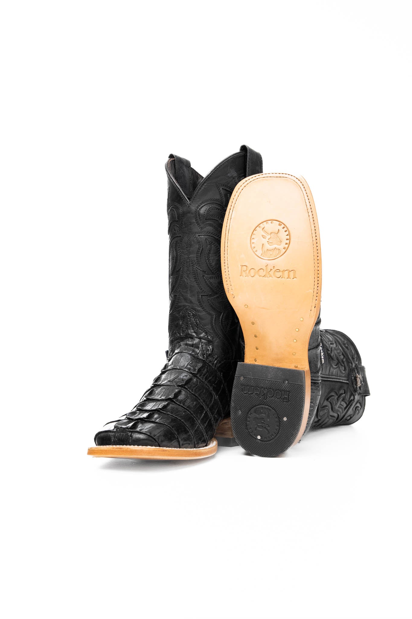 Bruce Caiman Tail Square Toe Cowboy Boot